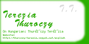 terezia thuroczy business card